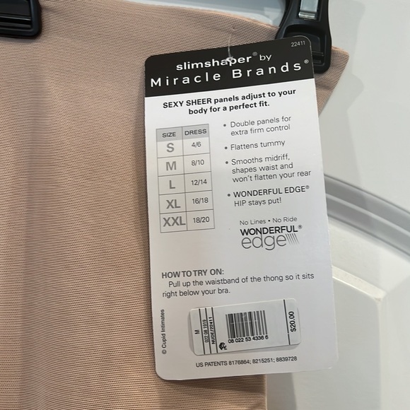 NWT! Slimshaper by Miracle Brands extra firm control hi waist thong - Picture 2 of 4